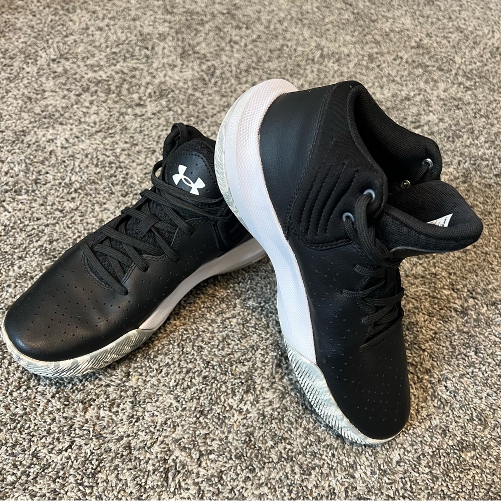 Under Armour Black and White High-Top Sneakers - Picture 2 of 6